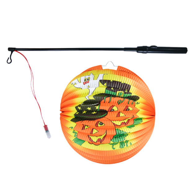 Lampion Halloween kulatý - veselé dýně 25 cm