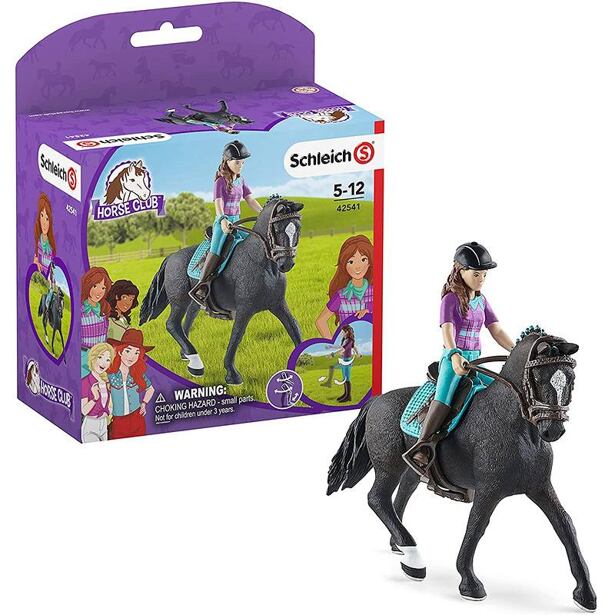 Schleich Hnědovláska Lisa s pohyblivými klouby na koni