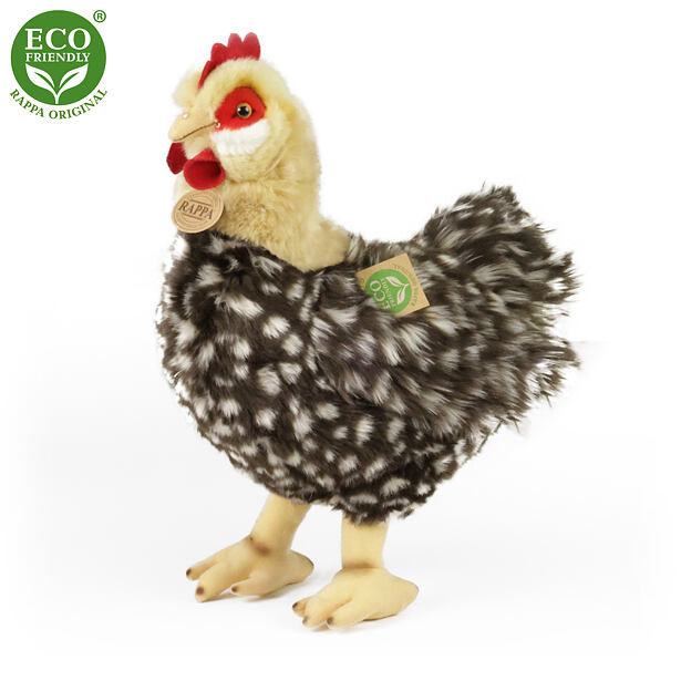 Rappa Plyšová slepice stojící 33 cm s vejcem ECO-FRIENDLY