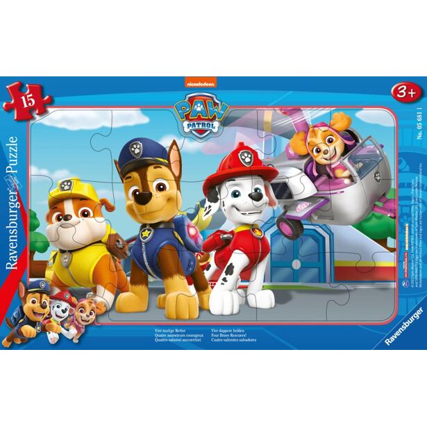 Ravensburger Tlapková patrola: Čtyři stateční ochránci Puzzle 15 dílků