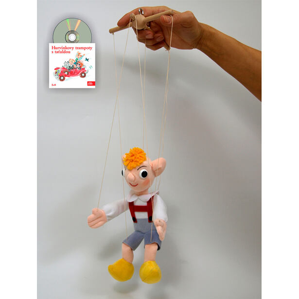 Moravská ústředna Hurvínek 25cm, textilní loutka + CD