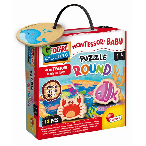 Lisciani Montessori Dřevěné puzzle Kruh