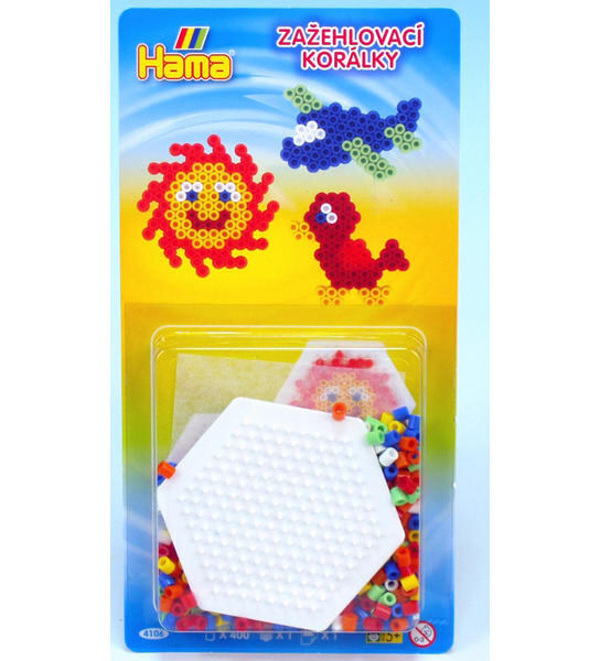 Hama Korálkový set s šestiúhelníkem MIDI 400 korálků