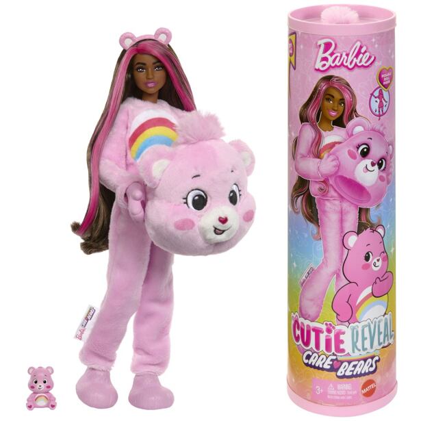 Mattel Barbie CUTIE REVEAL BARBIE A STAROSTLIVÍ MEDVÍDCI - RŮŽOVÁ