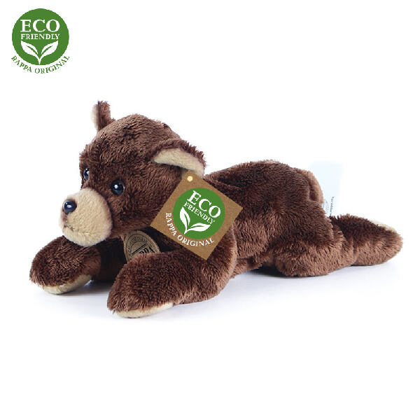 Rappa Plyšový medvěd ležící 18 cm ECO-FRIENDLY