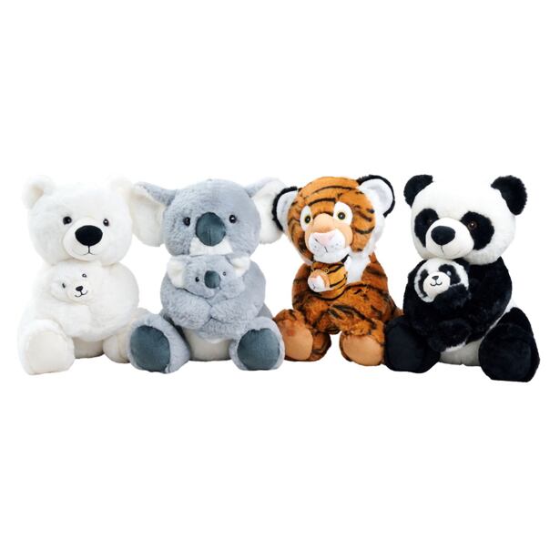 Nicotoy Panda, Koala, Tygr, Lední medvěď  plyšový sedící 28 cm, 4 druhy
