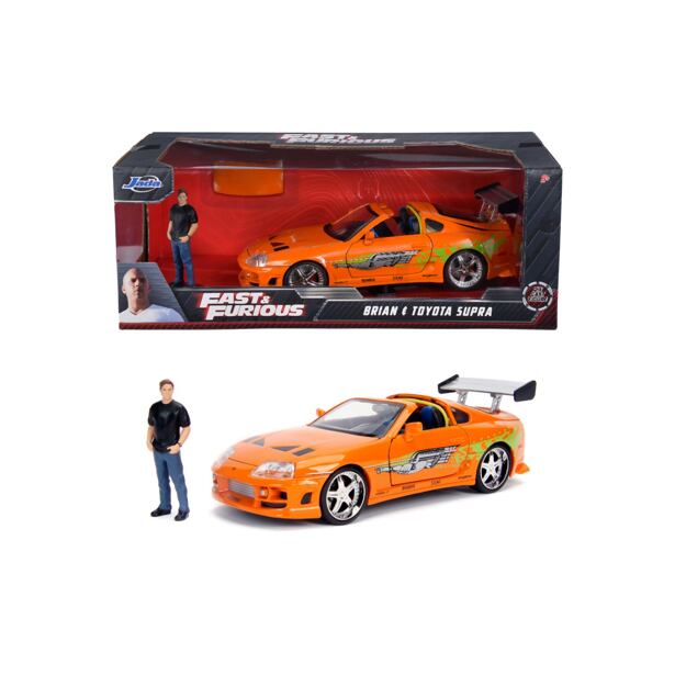 Jada Rychle a zběsile auto 1995 Toyota Supra 1:24 a figurka Brian O’Conner