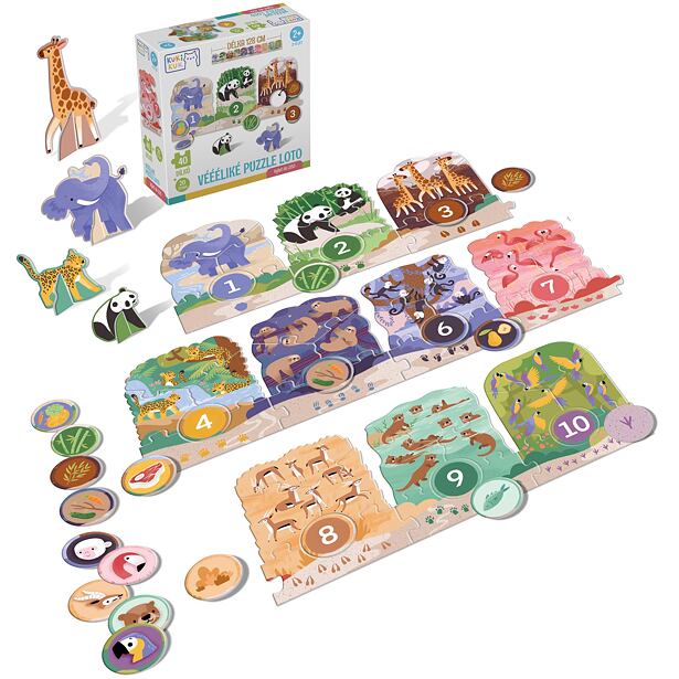 KukiKuk - Véééliké puzzle Loto - Výlet do ZOO