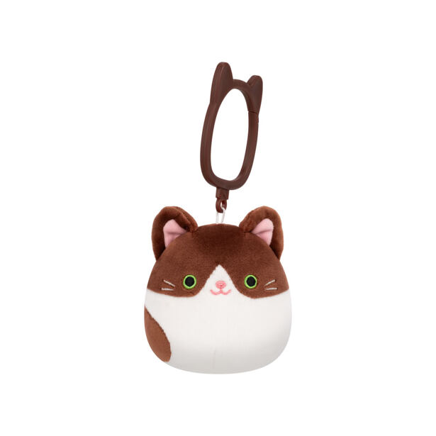 SQUISHMALLOWS Klíčenka Tmavě hnědá kočka - Glaudini
