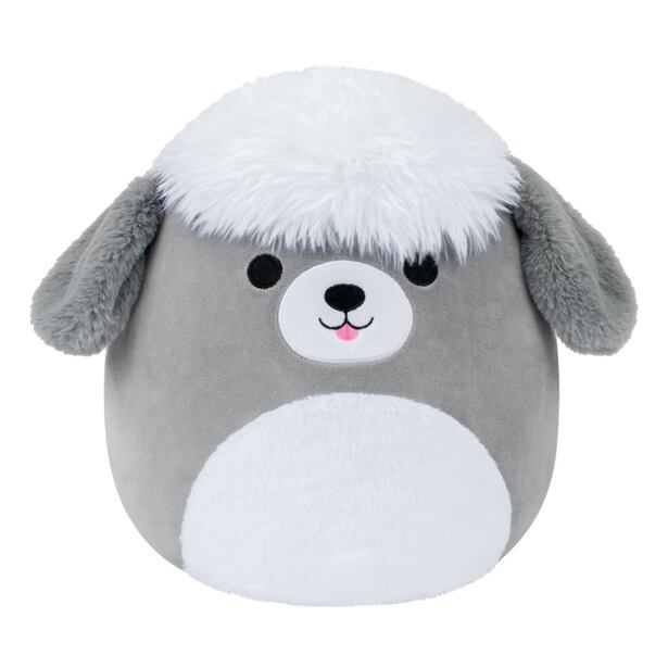 SQUISHMALLOWS Šedobílý ovčácký pes - Arnold, 13 cm