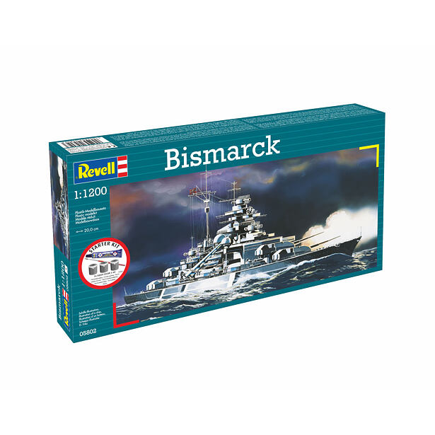 Revell Starter Kit loď 75802 - Bismarck (1:1200)