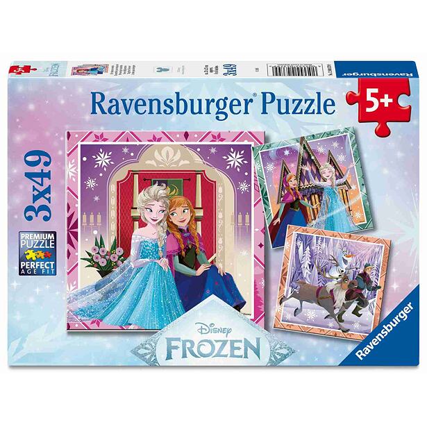Ravensburger Disney: Ledové království Puzzle 3x49 dílků