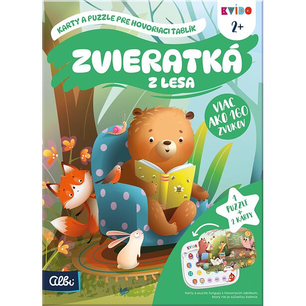 Albi Kvído - Zvieratká z lesa - karty a puzzle pre Hovoriaci tablík SK