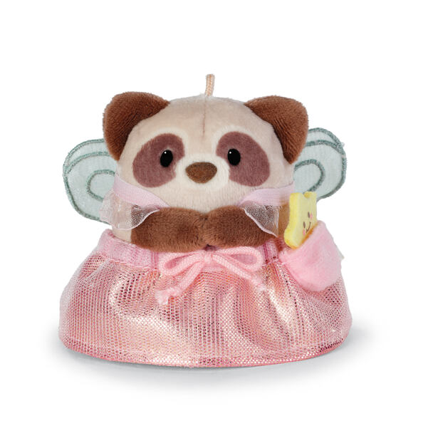 NICI MyMochi plyš Mýval Rakuma 8cm s kouzelnou hůlkou a vílím kostýmem, dárkové balení