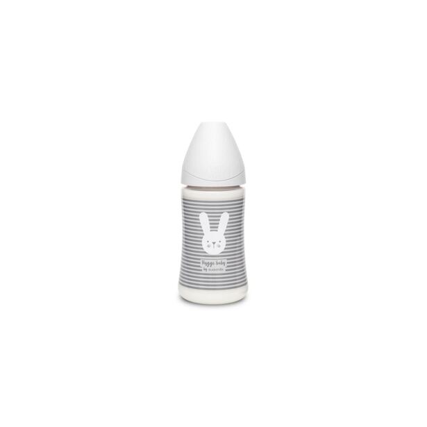 Suavinex Premium láhev 270 ml 3P Hygge proužky, šedá