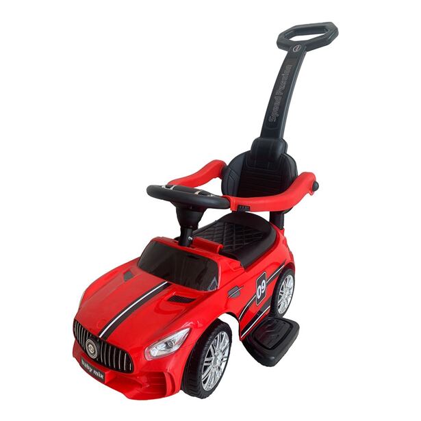 Baby Mix Jezdítko s tyčí Racer červené