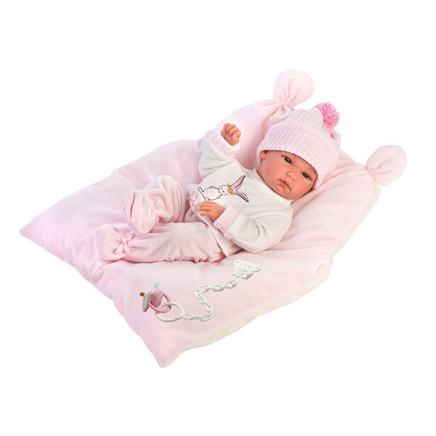 Llorens 63556 NEW BORN HOLČIČKA - realistická panenka miminko s celovinylovým tělem - 35 cm