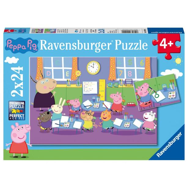 Ravensburger Prasátko Peppa Puzzle 2x24 dílků