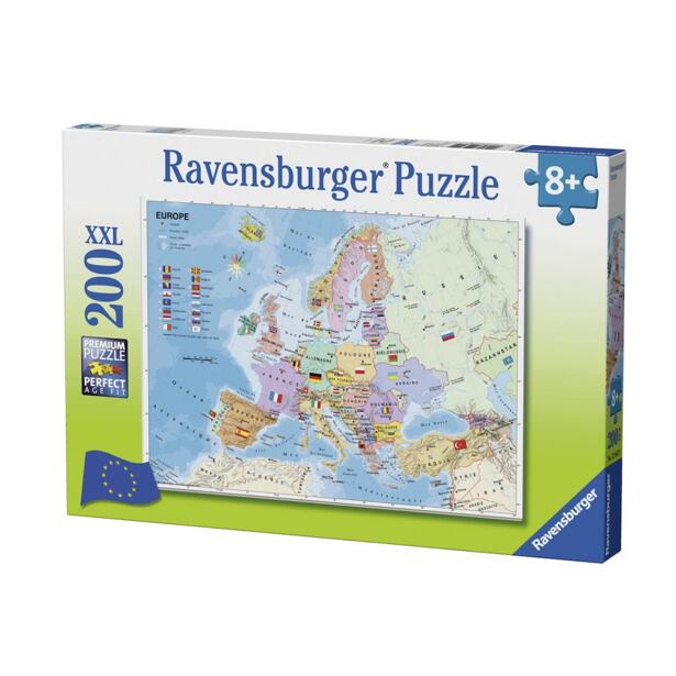 Ravensburger Mapa Evropy Puzzle 200 dílků