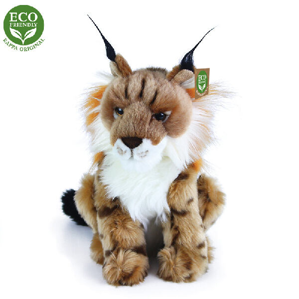 Rappa Plyšový rys sedící 25 cm ECO-FRIENDLY