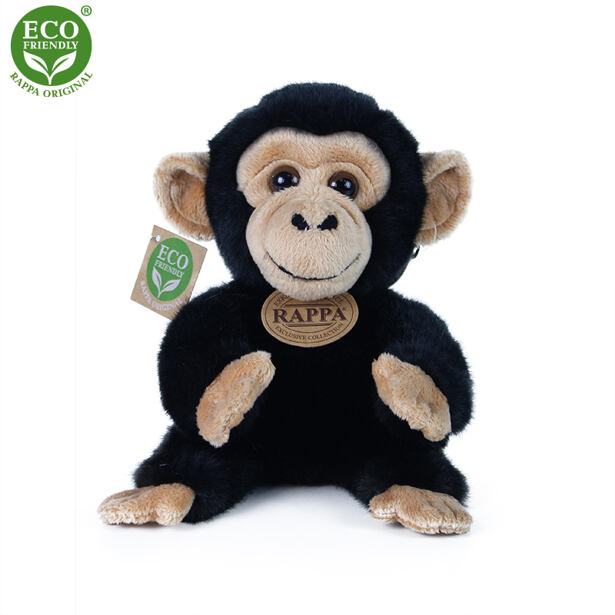 Rappa Plyšová opice šimpanz sedící 18 cm ECO-FRIENDLY