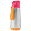 b.box Termoska na pití sport 500 ml - růžová/oranžová