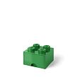 LEGO úložný box 4 s šuplíkem - tmavě zelená