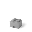 LEGO úložný box 4 s šuplíkem - šedá