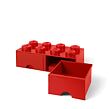 LEGO úložný box 8 s šuplíky - červená