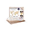 Wooden City Mapa světa M - dřevěná nástěnná mapa 3D puzzle