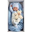 Llorens 73807 NEW BORN CHLAPEČEK - realistická panenka miminko s celovinylovým tělem - 40 cm