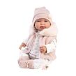 Llorens 84486 NEW BORN realistická panenka miminko se zvuky a měkkým látkovým tělem 44 cm