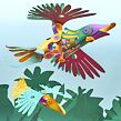 CLIXO Tropical Birds - magnetická stavebnice 22 kusů