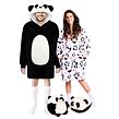 Cozy Noxxiez CH367 Panda - hřejivá televizní mikinová deka s kapucí pro teenagery a dospělé