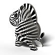EUGY Zebra 3D kartonová skládačka