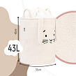 Sipo Koš na hračky Premium Bouclé se šňůrkou / 43 l, Rabbit (Cream)