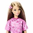 Mattel Barbie Fashionistas Modelka v šatech s růžovým paisley vzorem
