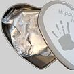 Happy Hands 2D Heart Silver/White