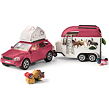 Schleich Dobrodružné auto s přívěsem a koněm
