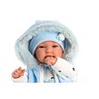 Llorens 84439 NEW BORN - realistická panenka miminko se zvuky a měkkým látkovým tělem - 44 cm