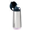 b.box Termoska na pití s brčkem 500 ml - indigo/růžová