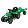 DOLU Dětský traktor šlapací s vlečkou zelený