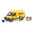 Bruder Mercedes Benz Sprinter DHL + figurka, gitrbox