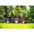 FALK Šlapací traktor Case IH Puma 240CVX s nakladačem a vozíkem - červený