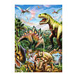 Dino Puzzle Svět dinosaurů 100 dílků XL neon