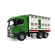 Bruder Nákladní auto SCANIA Super 560R - přepravník na zvířata, zelený