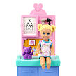Mattel Barbie Povolání herní set s panenkou Dětská doktorka-tmavovláska