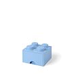 LEGO Úložný box 4 s šuplíkem - světle modrá