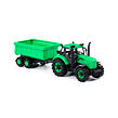 Polesie Traktor "Progres" s přívěsem, na setrvačník, zelený