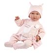 Llorens 74108 New Born - realistická panenka miminko se zvuky a měkkým látkovým tělem - 42 cm